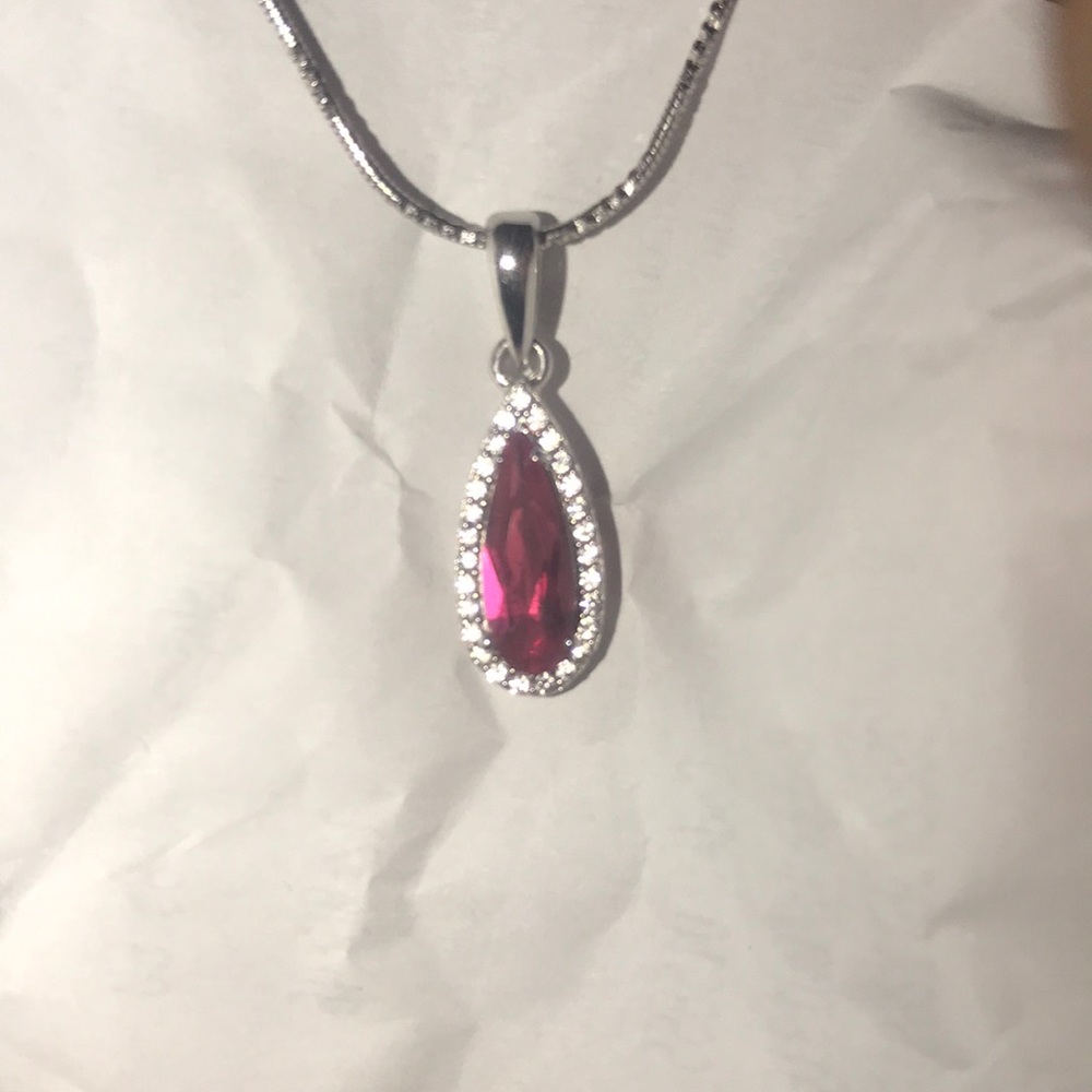 Pink Almond shaped Necklace